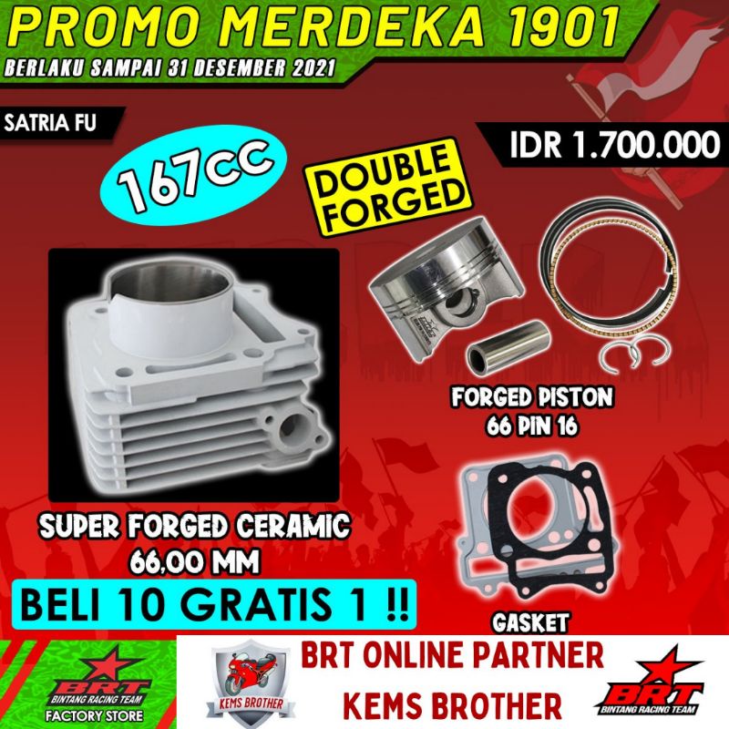 BLOK BRT SATRIA FU150 KARBURATOR BOREUP 167CC