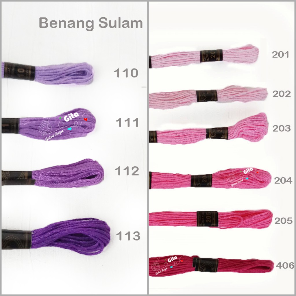 Benang Sulam / Benang Sulam Golden Star / Benang Sulam Rose / Benang Sulam Impor / Embroidery Yarn