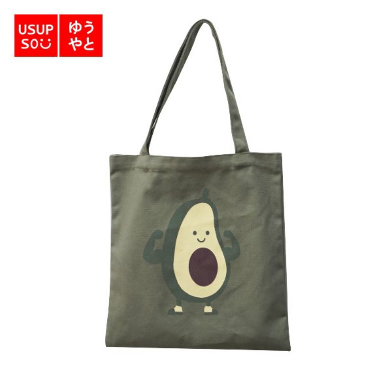 Tree Green Tote Bag / Tote Bag Avocado by USUPSO [ Preloved ]