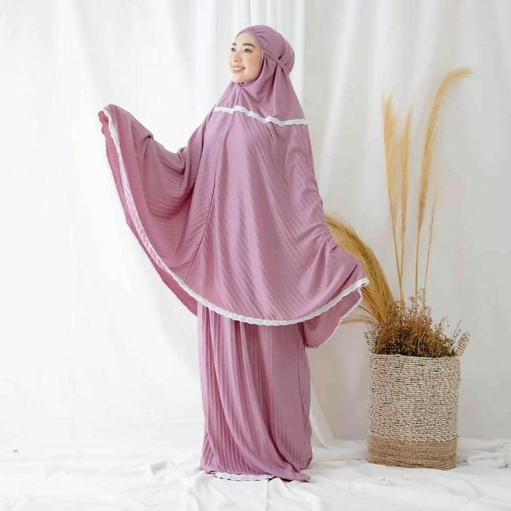 MUKENA LAMIA MUKENA RENDA PLISKET MUKENA DEWASA