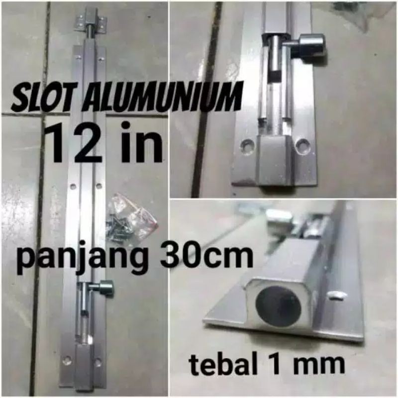 Grendel Alumunium 10 Inchi 12 Inchi 14 Inchi Tebal Selot Pintu Kupu Tarung Slot Jendela Kunci Rumah Gerendel