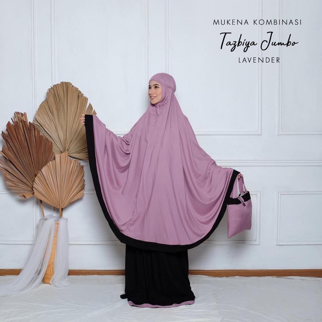 MUKENA TAZBIYA | Mukena Rayon Polos Kombinasi Jumbo