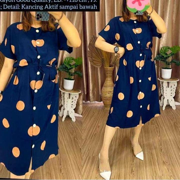 Paling Diminati Daster rayon adem Andin firall motif polkadot