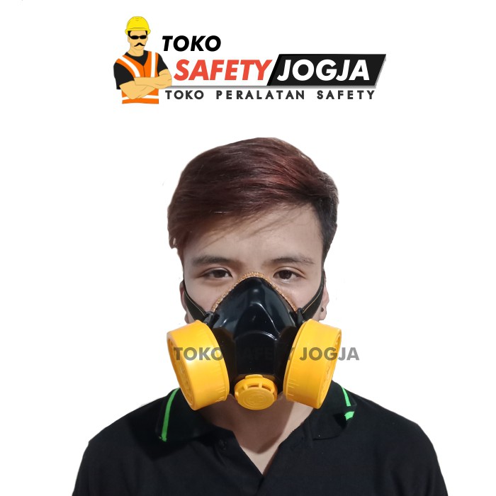 MASKER ASAP / MASKER CHEMICAL / RESPIRATOR DOUBLE DAN KACAMATA GOOGLE