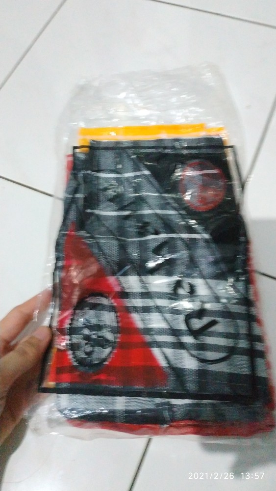 Murah 3pc Lap Piring Kotak / Serbet / Lap Piring Warna Terang