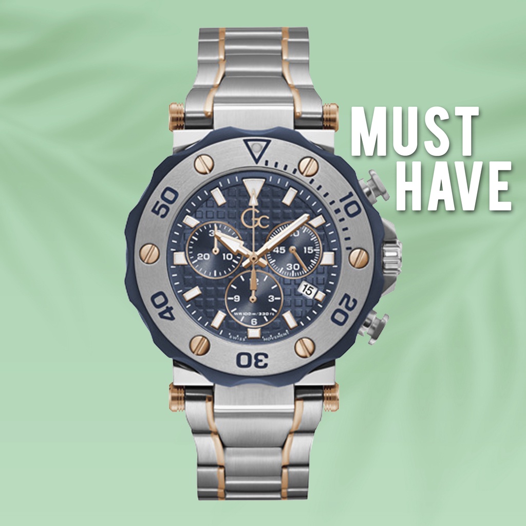 Guess watch Gc DiverCode Chrono Jam Tangan Pria Y63001G7MF