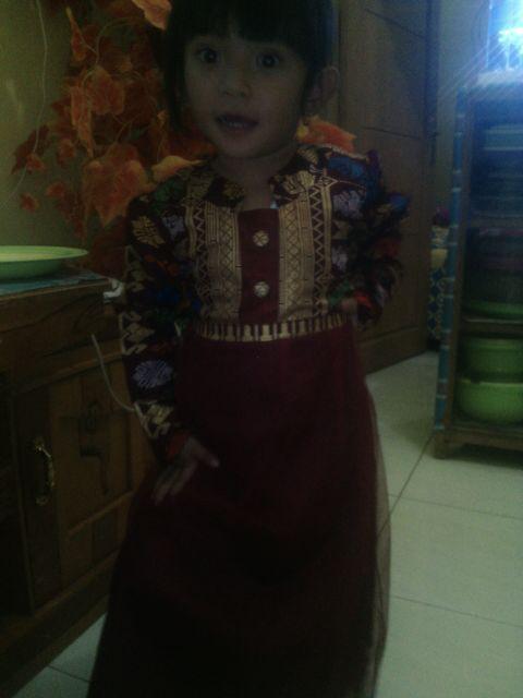 Qnunbatik Gamis Batik Anak Perempuan Muslim Jodha Prodo