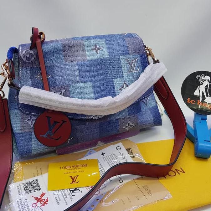 Pengiriman Cepat dan tepat IC BAGS||Tas Wanita Lv Beaubourg Colour Jeans PROMO