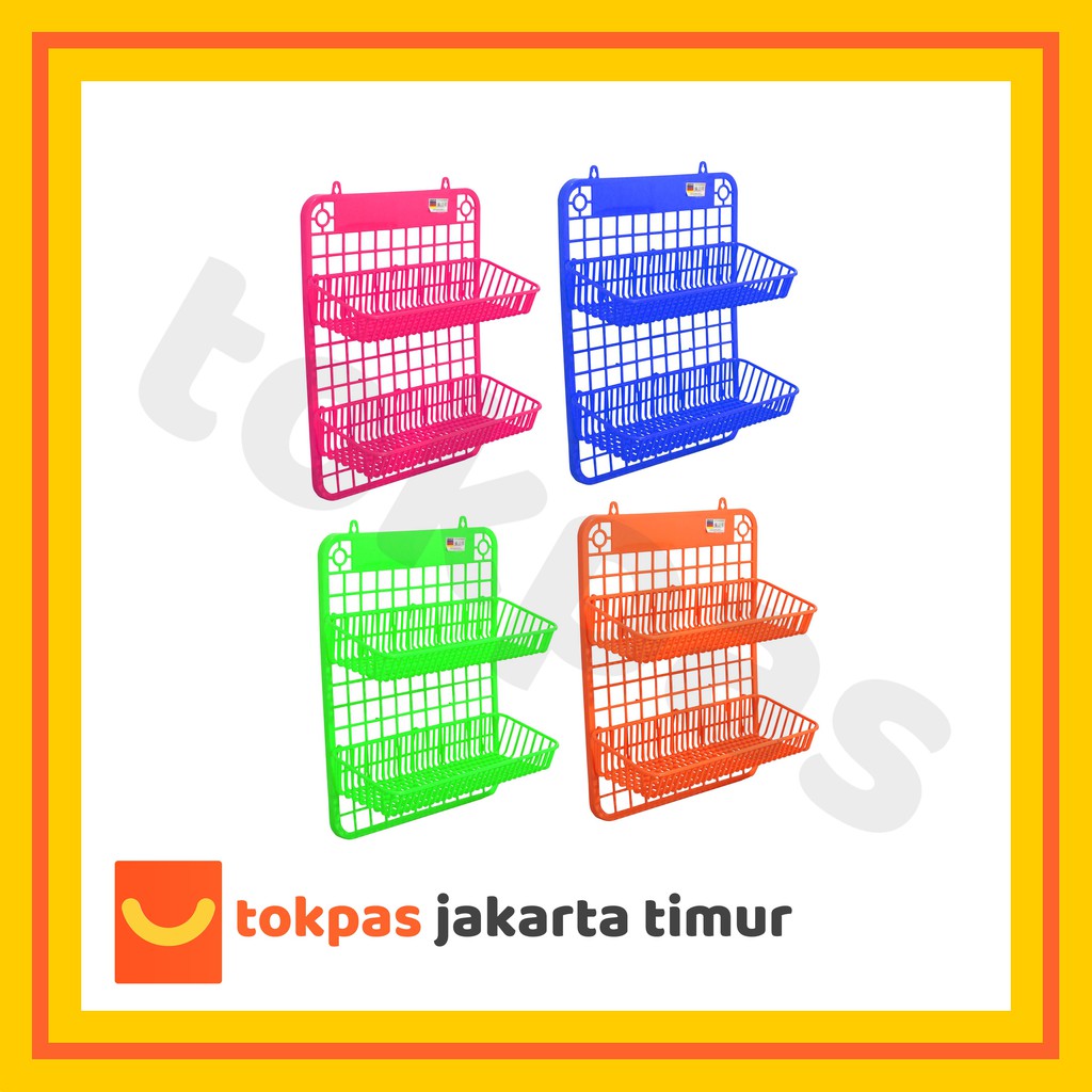 [Free 6 Toples Bumbu] Set Rak Dapur Gantung Plastik Bahan Tebal Kitchen Set Nagata 303 K