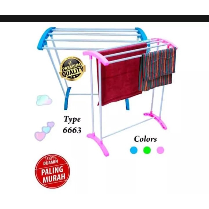 promo jemuran handuk dinamic 6663 /palang 5 jemuran mini kecil gantungan tempat cantelan rak pengeri