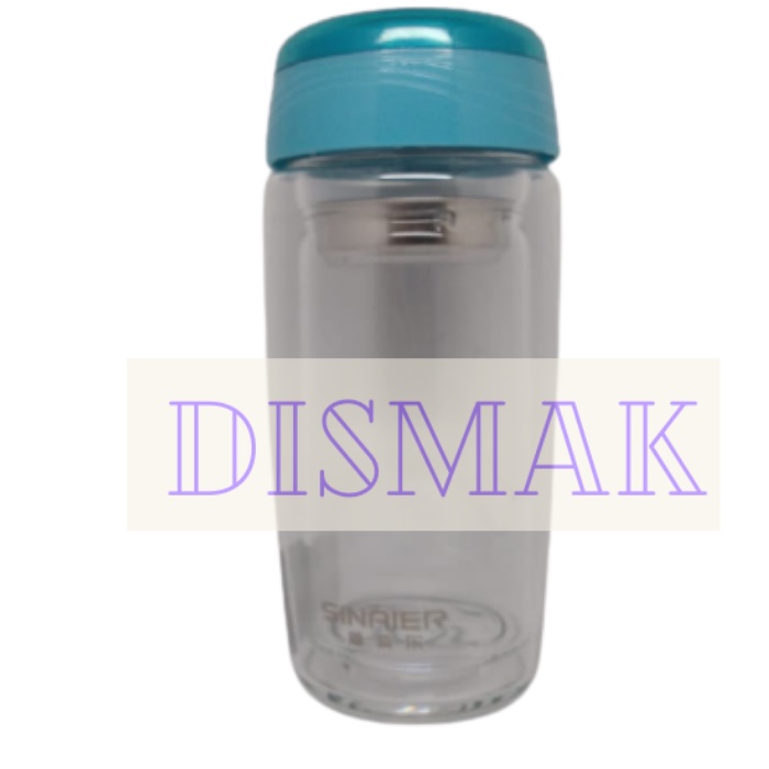 Double Glass Travel Mug with Tea Strainer