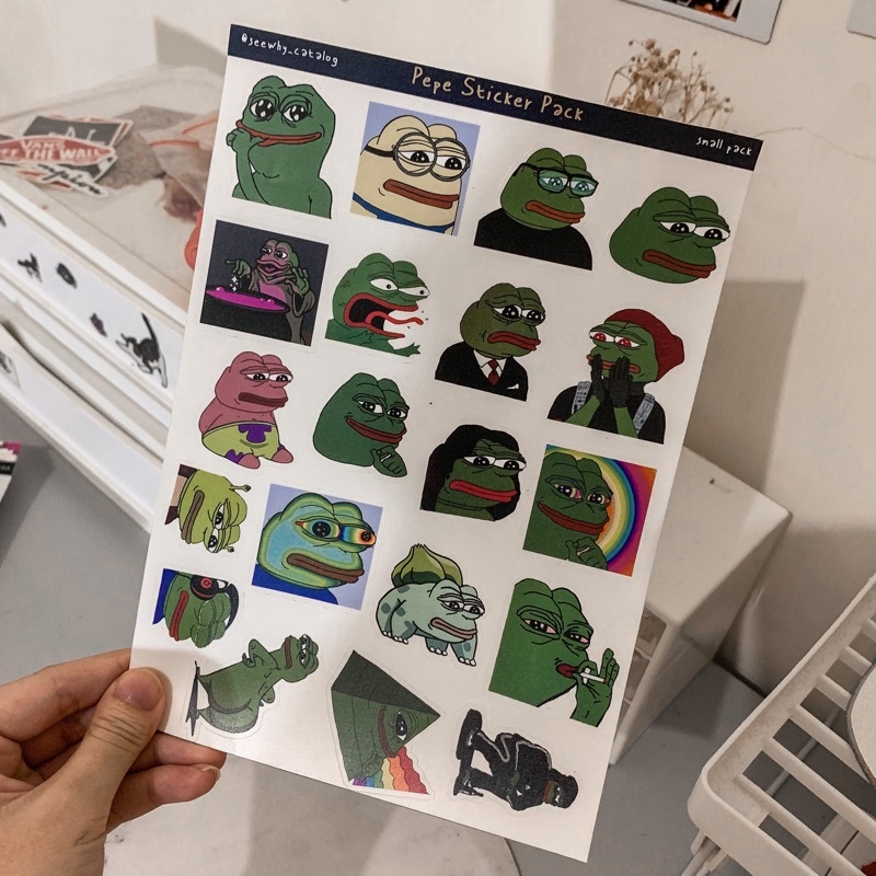 

Pepe Sticker Vinyl A5 // Sticker mene