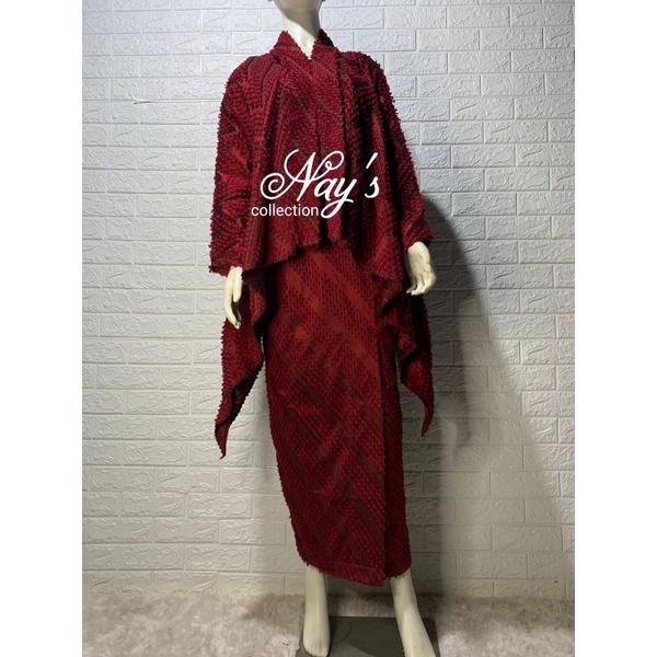 set kebaya tenun bulu viscose NC 989