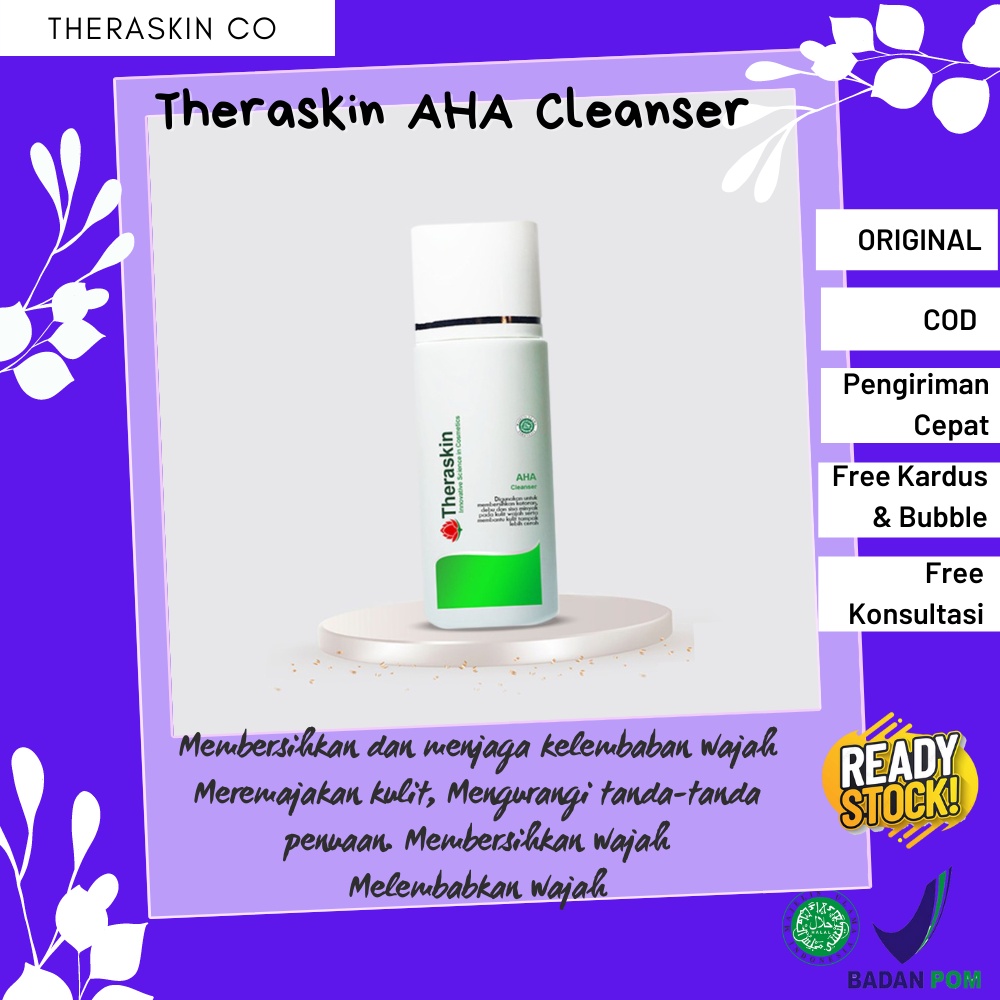 AHA CLEANSER THERASKIN ASLI - CLEANSER AHA THERASKIN BPOM ORIGINAL - PEMBERSIH WAJAH TERASKIN