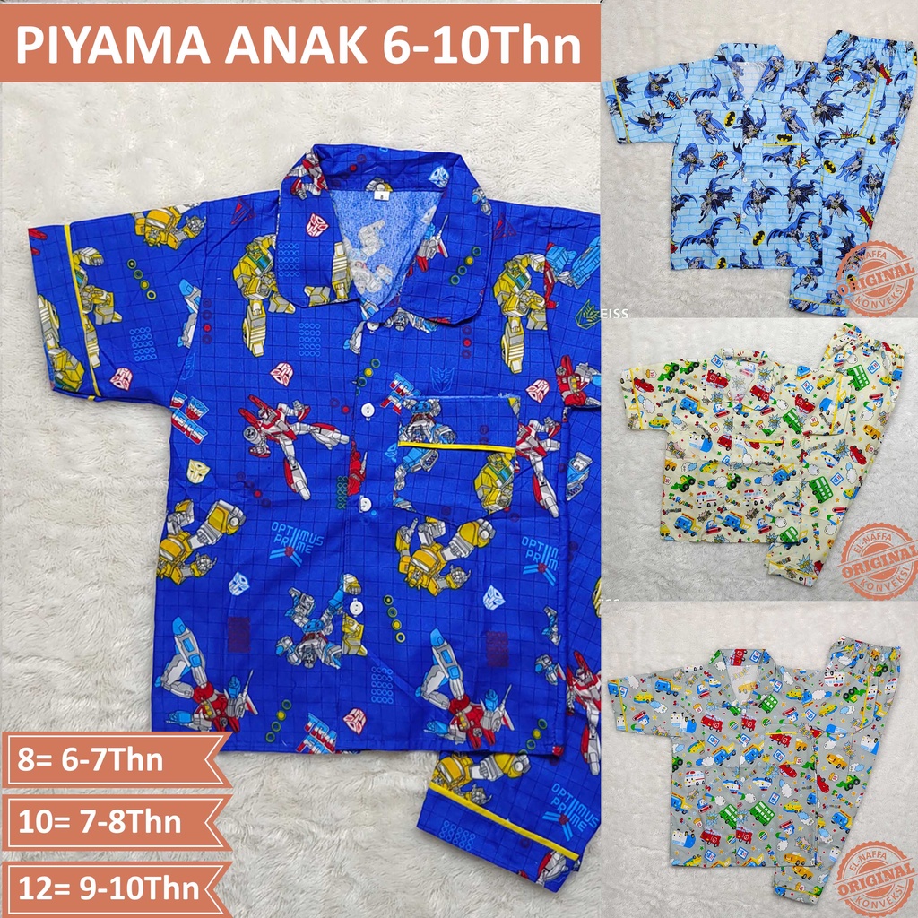 Piyama Anak,baju tidur anak,baju baju tidur termurah usia 6-10thn (BISA COD)