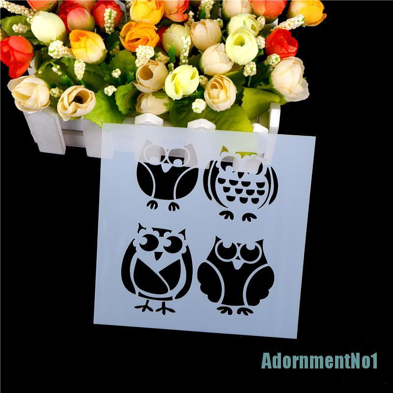 (AdornmentNo1) Cetakan Stensil Cutting Dies Motif Burung Hantu Untuk Scrapbook / Craft Diy