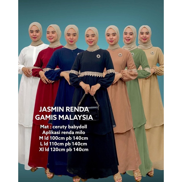 PB Prilly Busana - JASMINE RENDA GAMIS MALAYSIA - DRESS PESTA - GAMIS RENDA