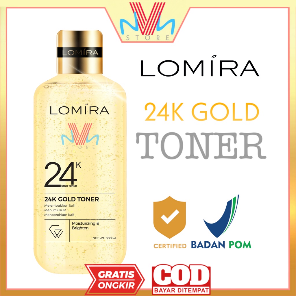 LOMIRA TONER GOLD 24K - 24K GOLD TONER LOMIRA - TONER MURAH