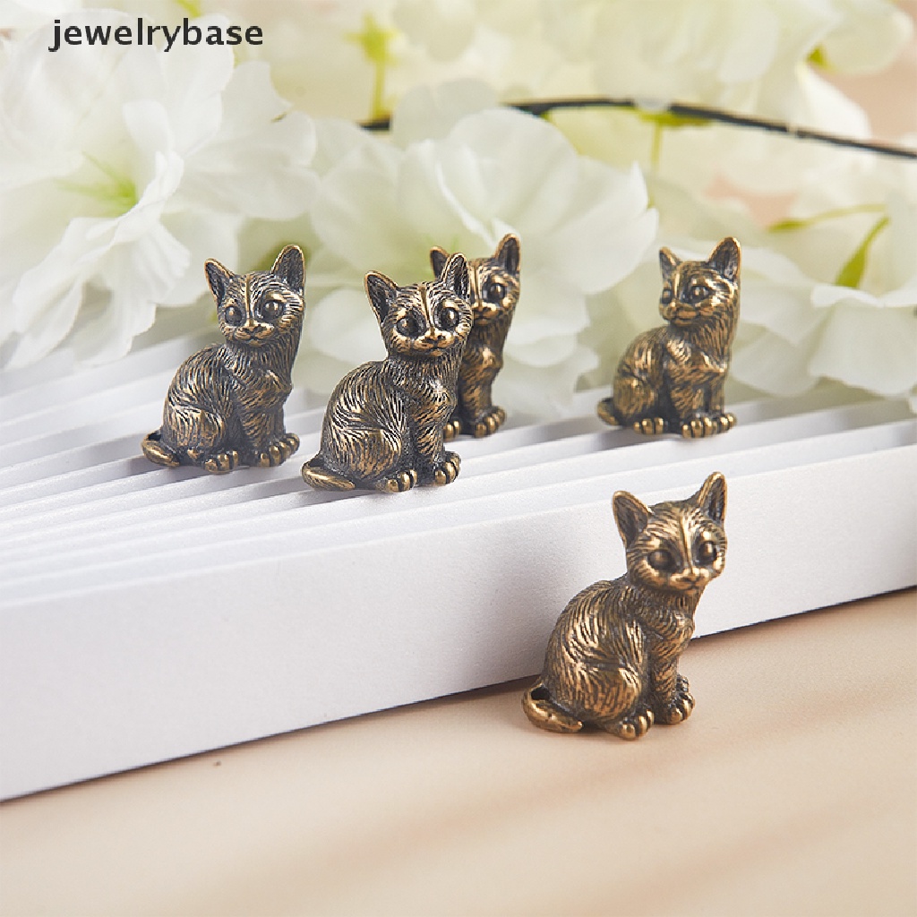 (jewelrybase) Tempat Dupa Bentuk Kucing Ukuran Kecil Model Vintage Bahan Kuningan