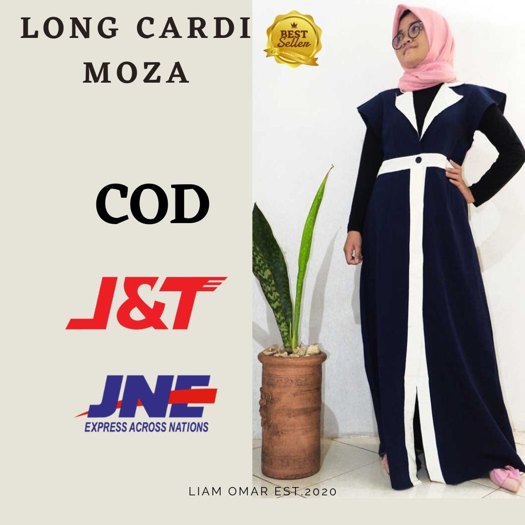 LONG CARDI LIAM OMAR BAHAN KATUN LINEN PREMIUM
