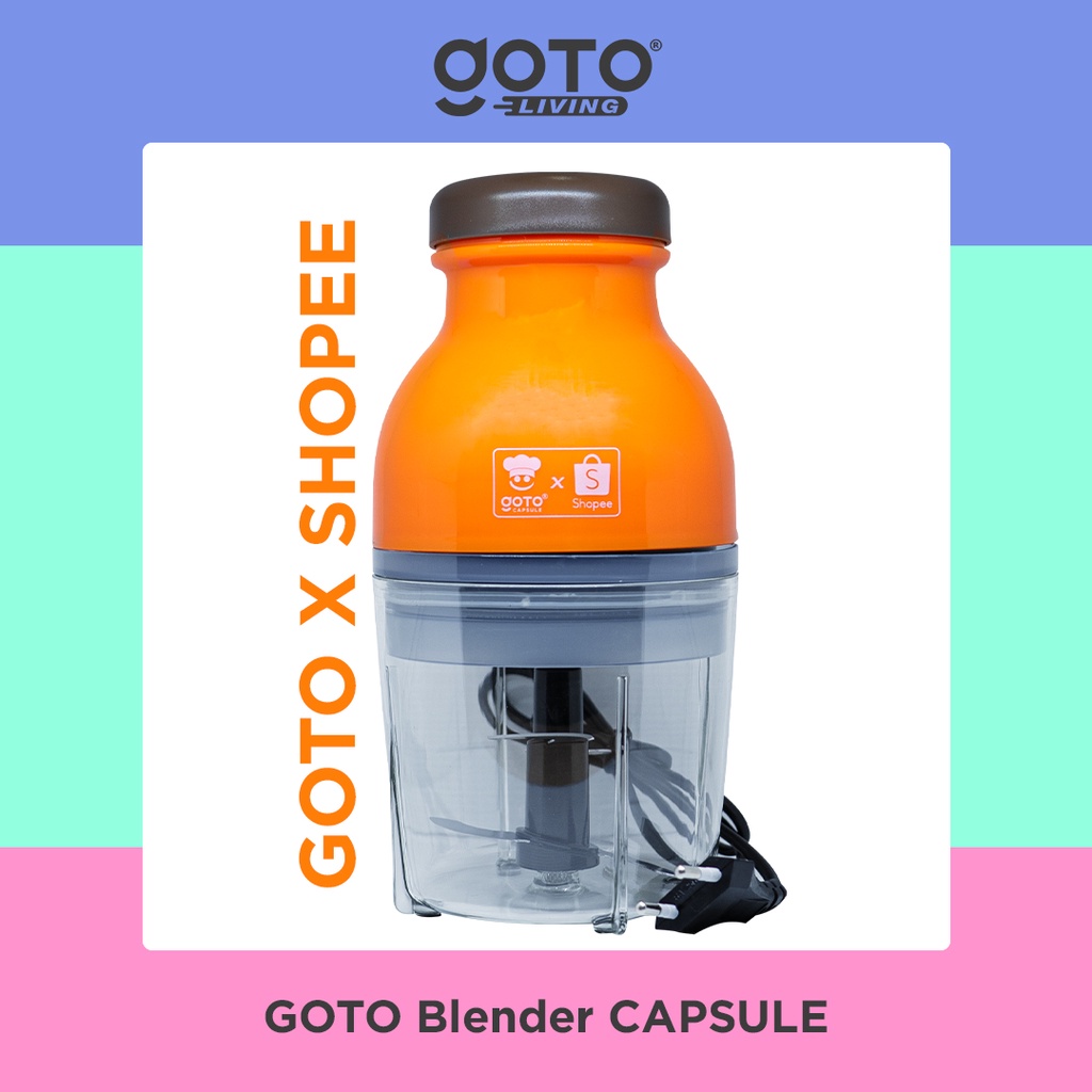 Goto Capsule Blender Cutter Quatre Kapsul Penggiling Daging-Orange GOTO x Shopee
