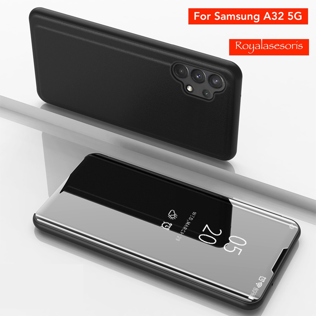 SAMSUNG A32 5G 2021 FLIP CASE CLEAR VIEW STANDING