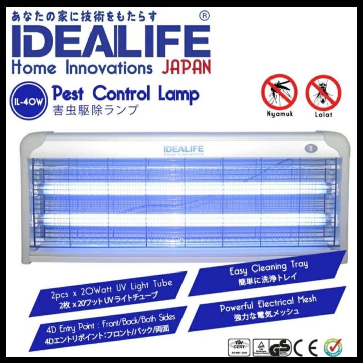 Idealife Insect Killer Il 40W Ori - Lampu Perangkap Nyamuk Lalat Besar