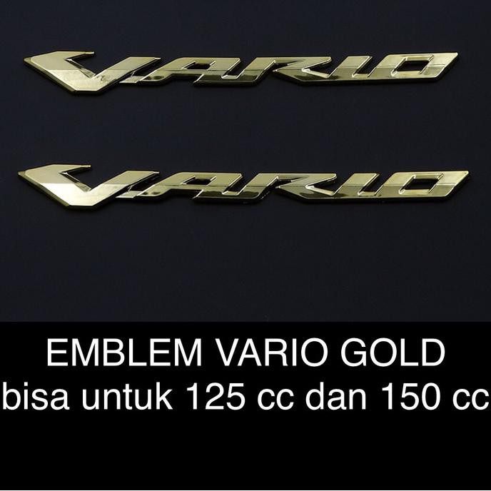 Emblem Vario 125 Vario 150 Gold Timbul - Kiri Kanan - Import Thailand
