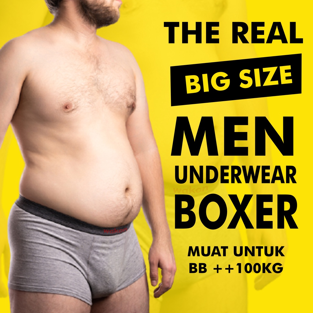 WAKON Celana Dalam Boxer Pria Super Jumbo Size 5XL - 7XL