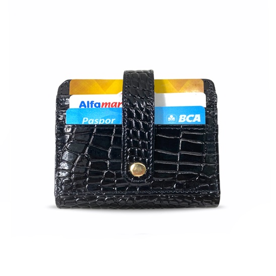 MEIMEISHOP LAVA CARD HOLDER CROCO FASHION WALLET CREDIT CARD HOLDER MINI WALLET LOKAL BATAM