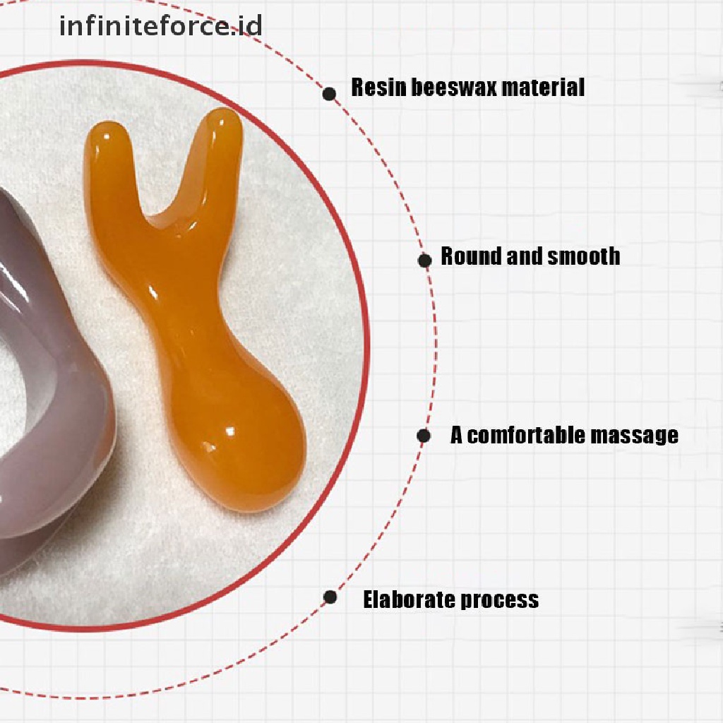 (infiniteforce.id) Alat Pijat Gua Sha Batu Quartz Rose Natural Untuk Wajah / Leher / Tubuh