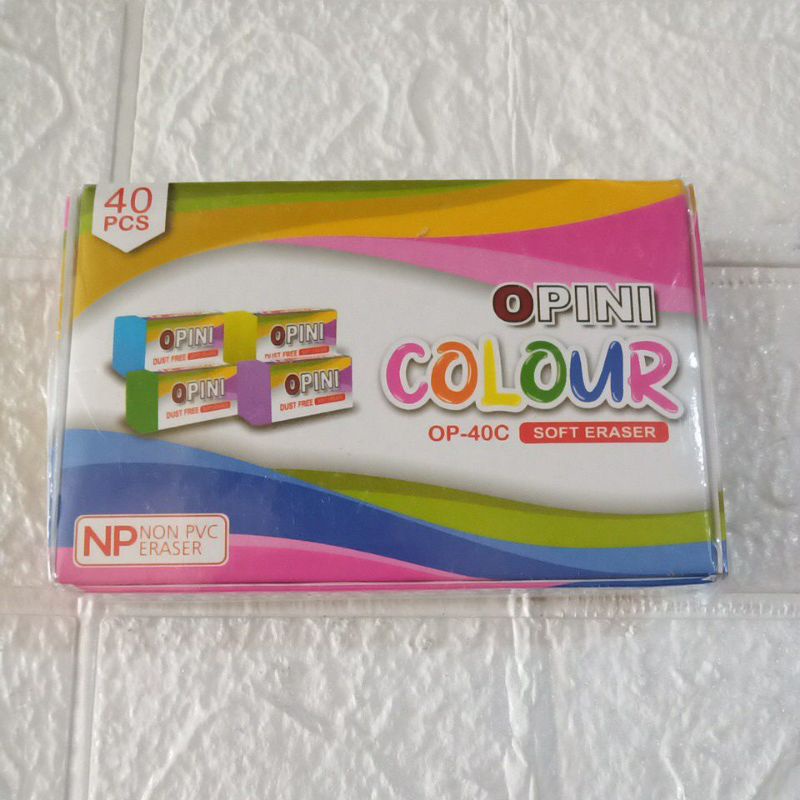 

Setip/penghapus pensil murah warna warni per box isi 40