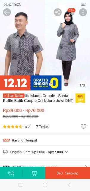 Maura Couple - Sania Ruffle Batik Couple Seharga Rp35.000 - Rp45.000. Dapatkan Sekarang Juga Di Shop