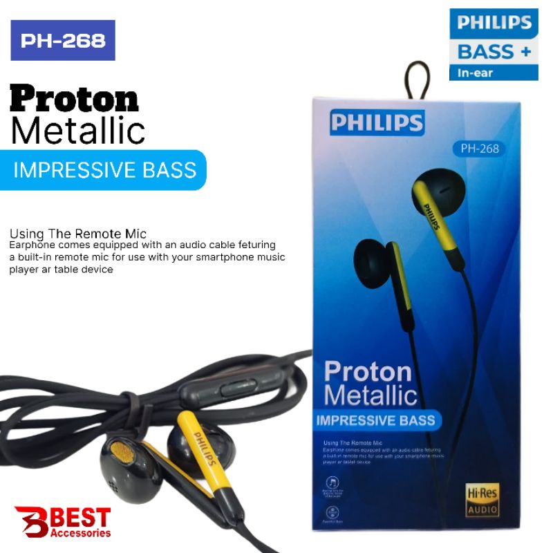 HF HEADSET PHILIPS PH-268 PROTON METALLIC IMPERSSIVE BASS