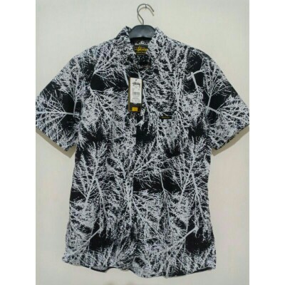 Kemeja Distro Surfing Polos Dan Motif ( Pantai Daun Bunga Batik )