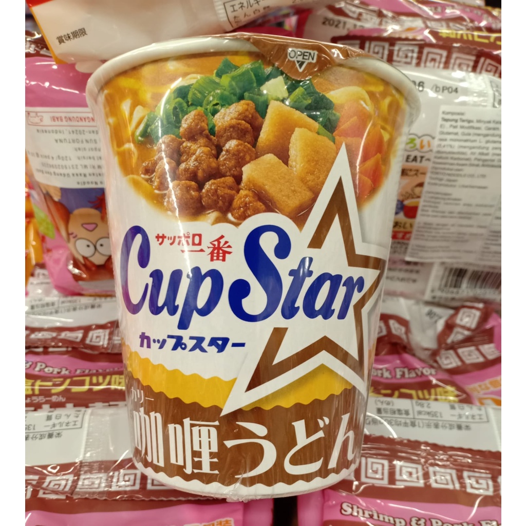 

Sapporo Ichiban Cup Star Curry Udon 82gr/Noodle Curry Udon/Mie Cup/Import
