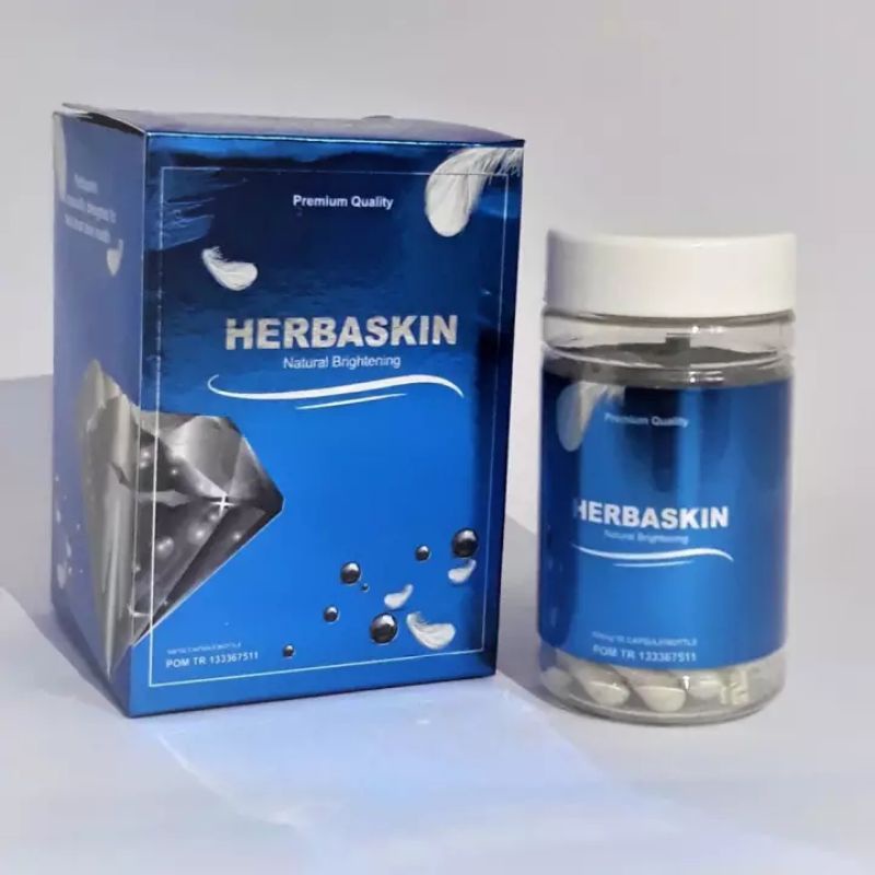 HERBASKIN Original 100% Suplemen Kecantikan Pemutih Badan (50 Kapsul) Asli