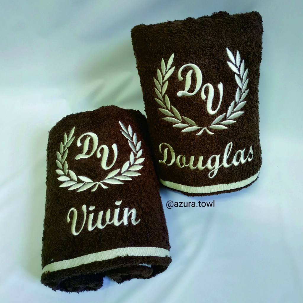 Handuk Couple Bordir Handuk Seserahan Handuk Kado Pernikahan Handuk Souvenir Grosir dan Satuan Azura