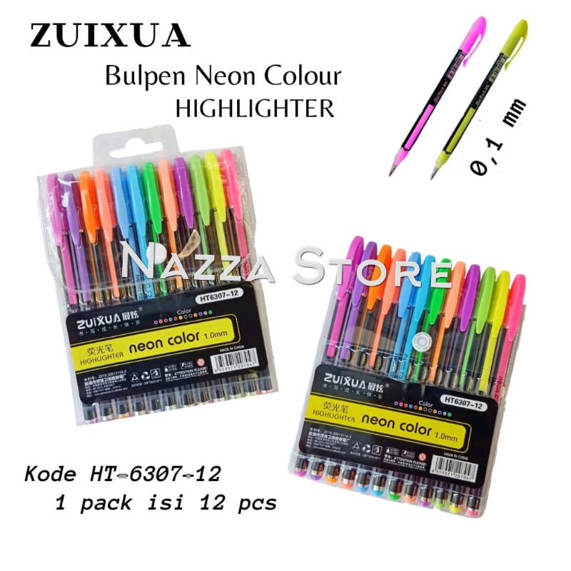 

ZUIXUA Pen Bulpen Neon Color 12 pcs