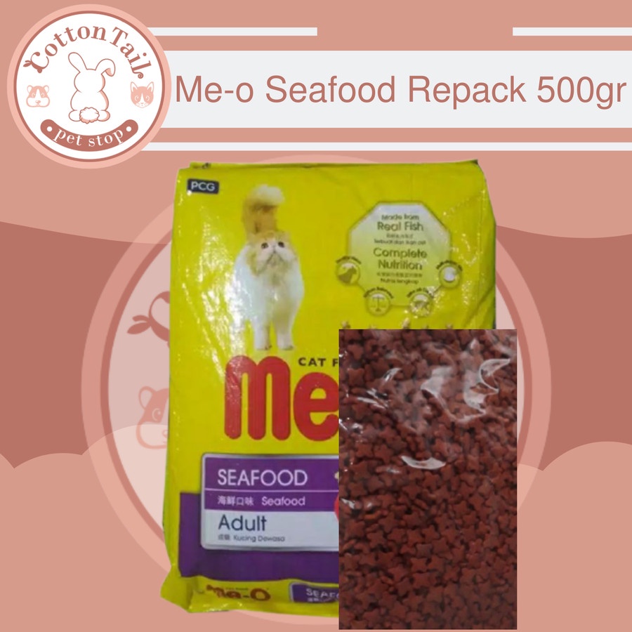 Makanan Kucing Me-o Seafood Repack 500gr - Cat Food Me-o Seafood 500g