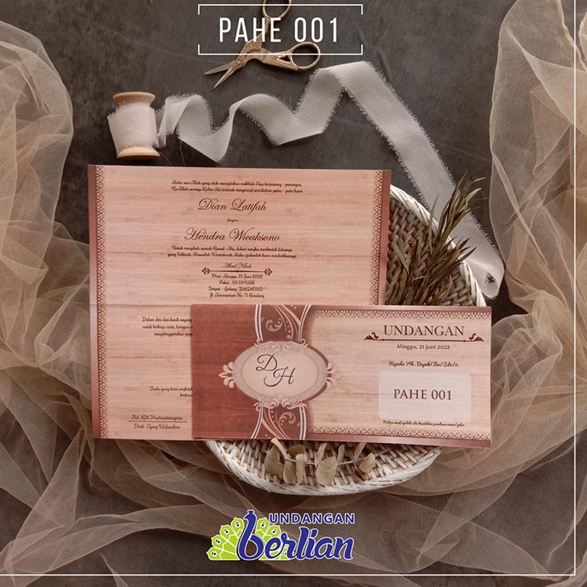 ۝ Blangko Undangan Pernikahan Lengkap Pahe 001 Pahe 002 Pahe 003 (isi 100pcs+plastik+label nama) ♚