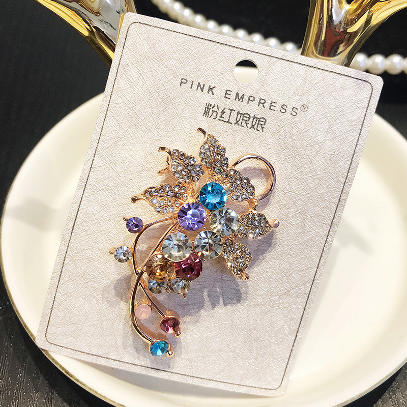 Bros Bros Pin Perempuan Korea Suasana Mewah Selendang Gesper Mantel Kardigan Dekorasi Kreatif-15