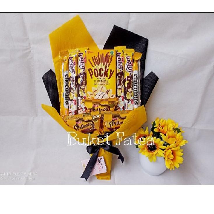 

【TOPSELLER】 Buket snack kuning Wisuda buket jajan HANYA BUKET TANPA BUNGA