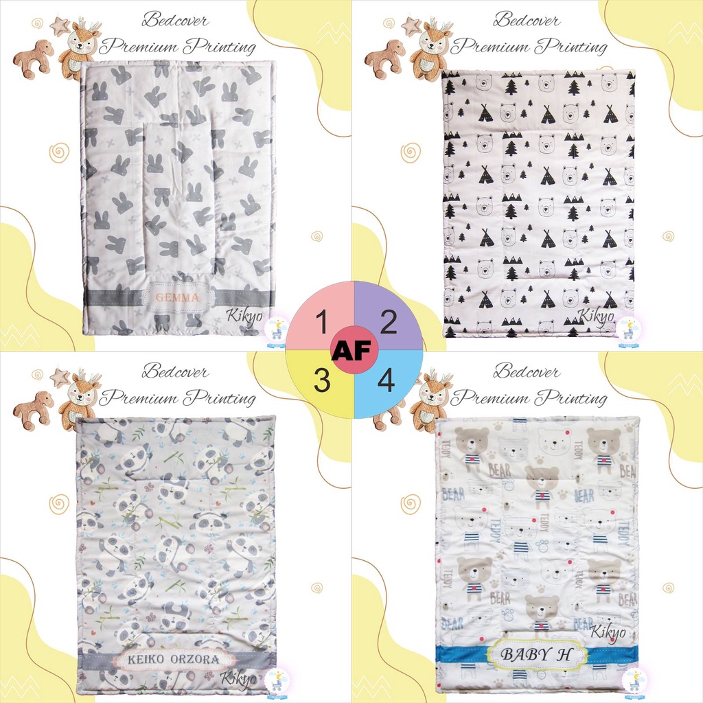 Selimut nama bayi / bedcover nama bayi premium printing / selimut topi bayi / hoodie blanket baby / hoodie blanket bayi