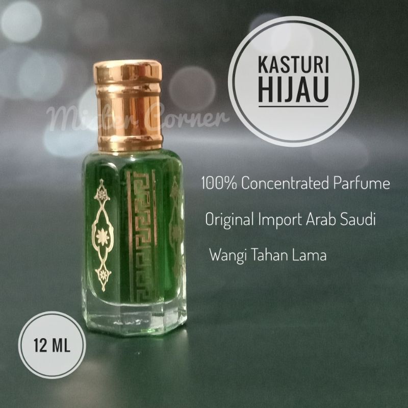 Minyak Kasturi Hijau | Parfum Kasturi Hijau | Non Alkohol 12 ml