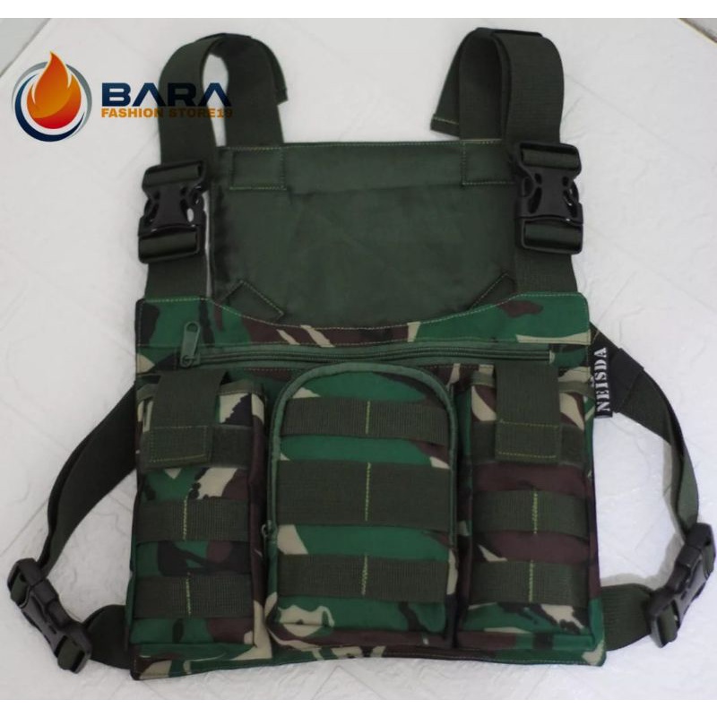 chest bag loreng Tni / tas dada terbaru / rig bag army
