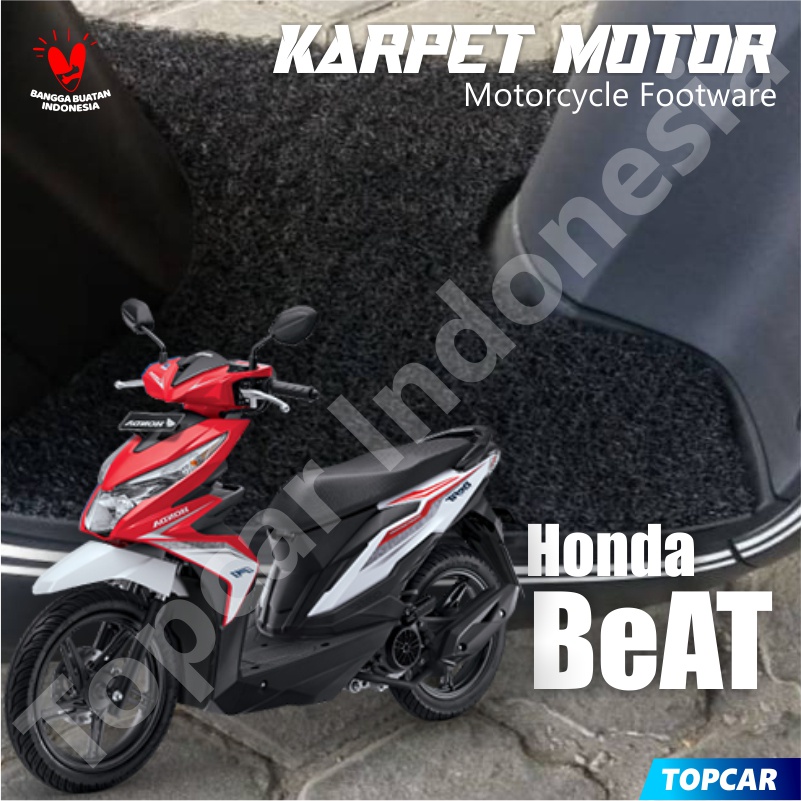 TOPCAR Karpet Motor Honda Beat Metic Alas Kaki Karet Footware Anti Selip Pijakan Motor Pelindung