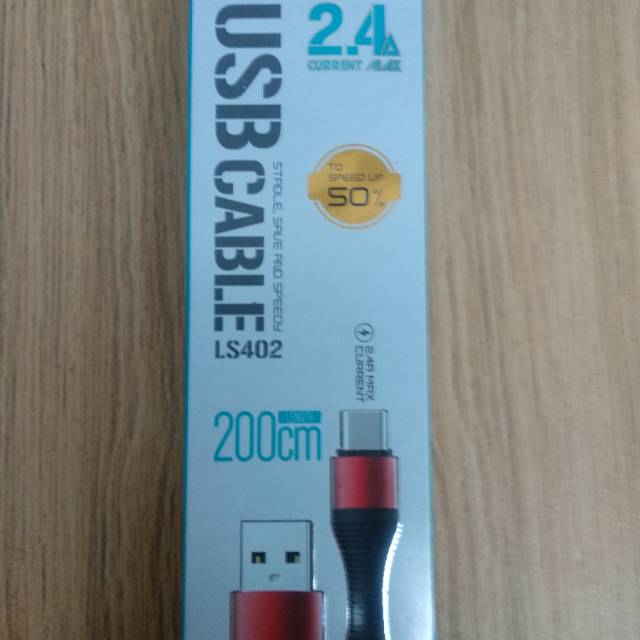 SECRET G LS402 Kabel Cable USB Type-C Fast Charger Quick Charger 3.0  Bahan Nylon 2M Original