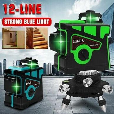 Mesin penggaris Laser leser 3D 12 Line hilda alat Bangunan pertukangan