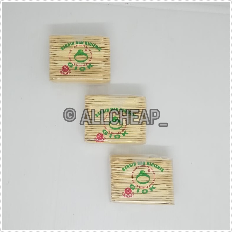 Tusuk Gigi Bambu Polos Tusuk Kue Tusuk Buah Refill Tooth Pick